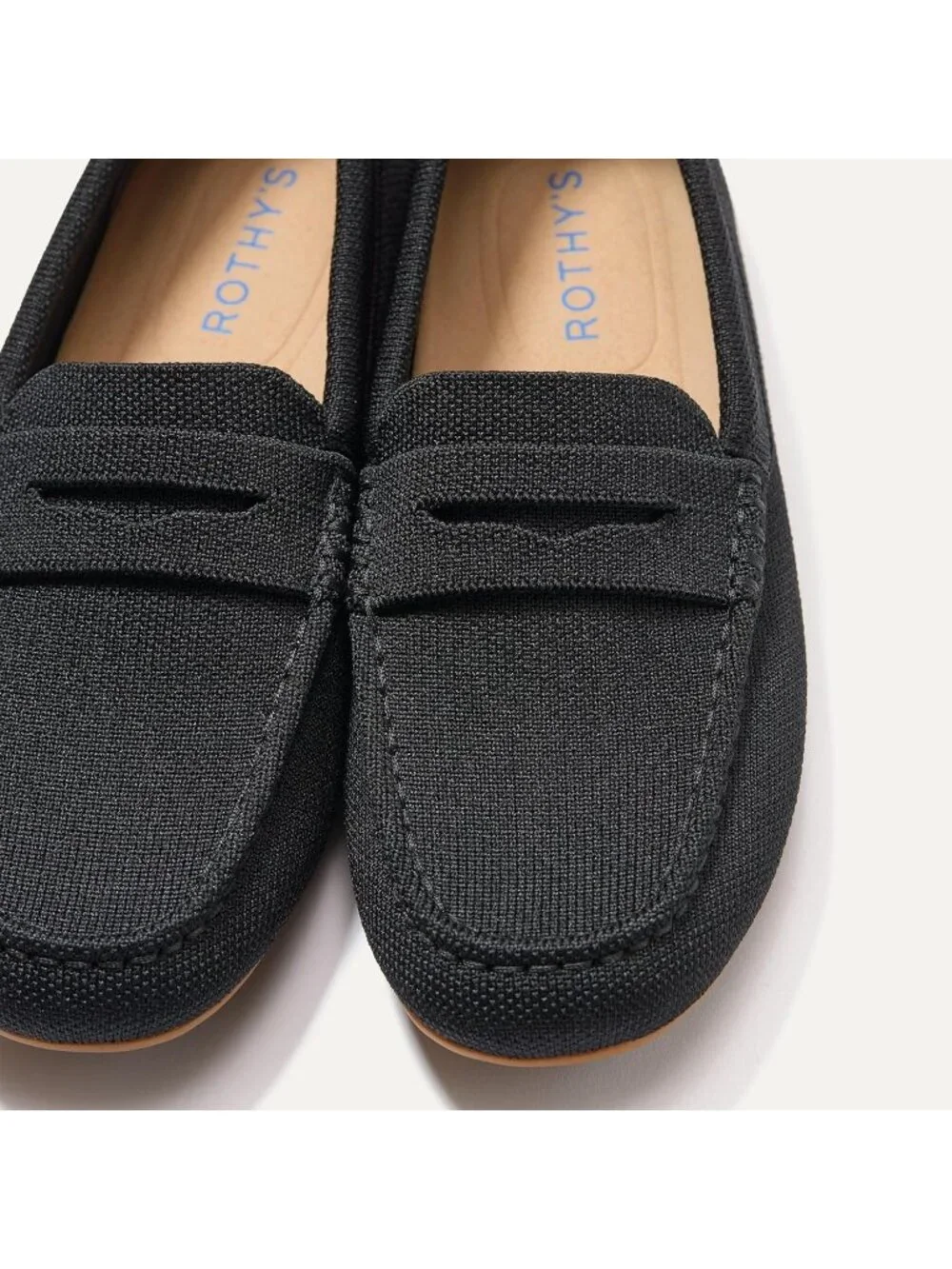 Women's Black Slip-On Comfortable Loafers Sustainable Washable Stylish Shoes